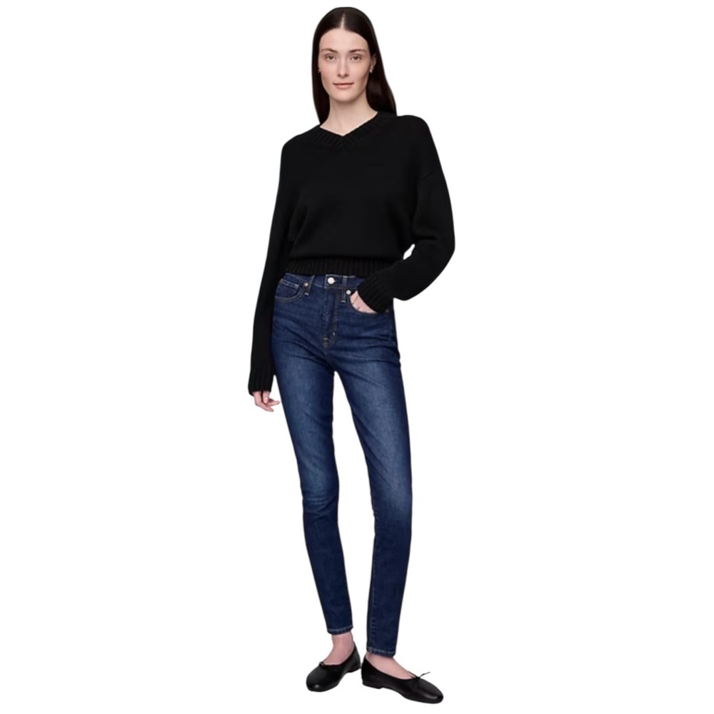Gap High Rise True Skinny Dark Indigo Wash Jeans Size 29 Petite